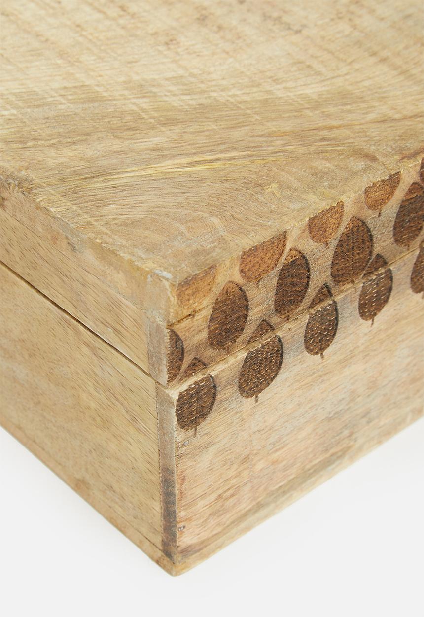 Storage Solutions - Etched decor box set of 3- natural