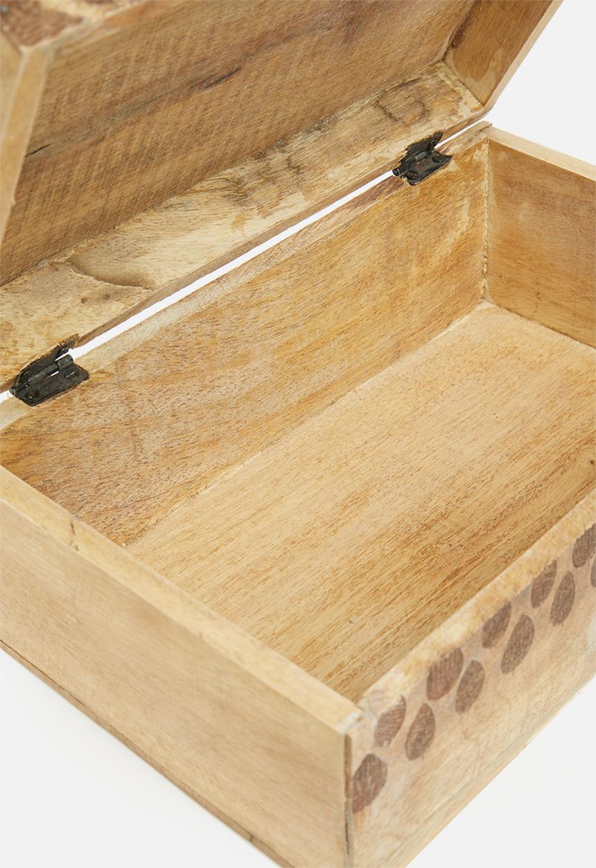 Storage Solutions - Etched decor box set of 3- natural