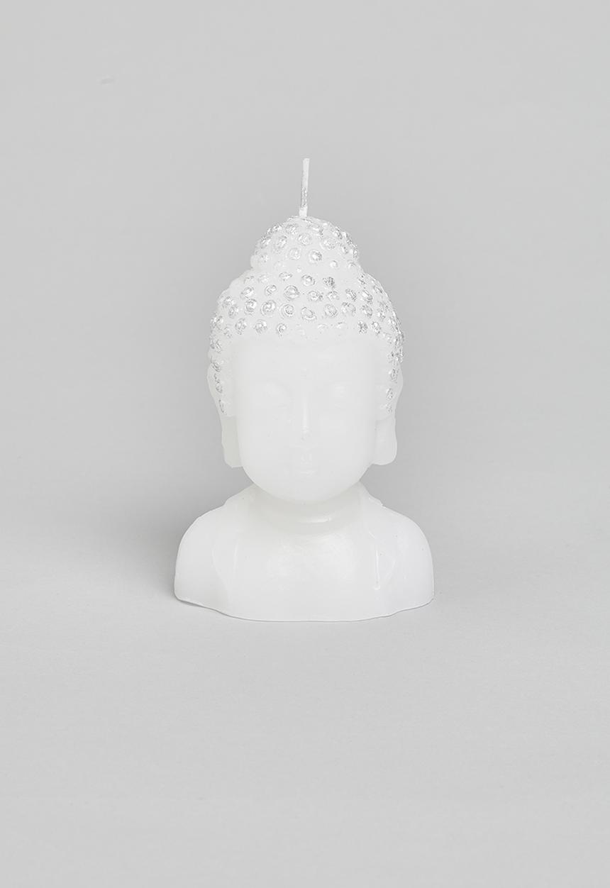 H&S - Buddha candle - white