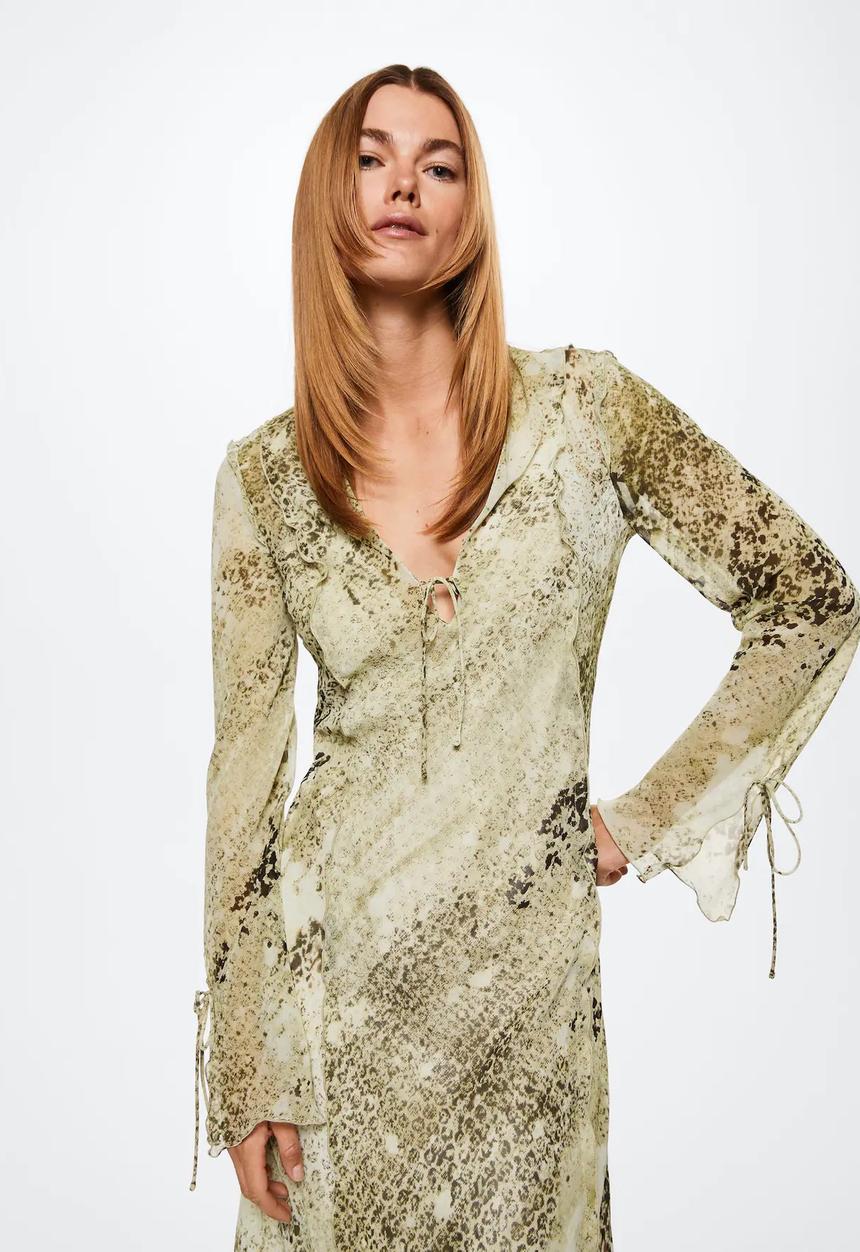 MANGO - Dress skin - light beige
