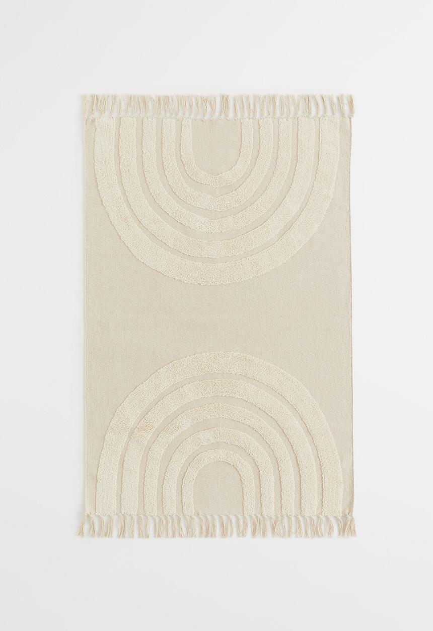 H&M - Rainbow cotton rug - beige