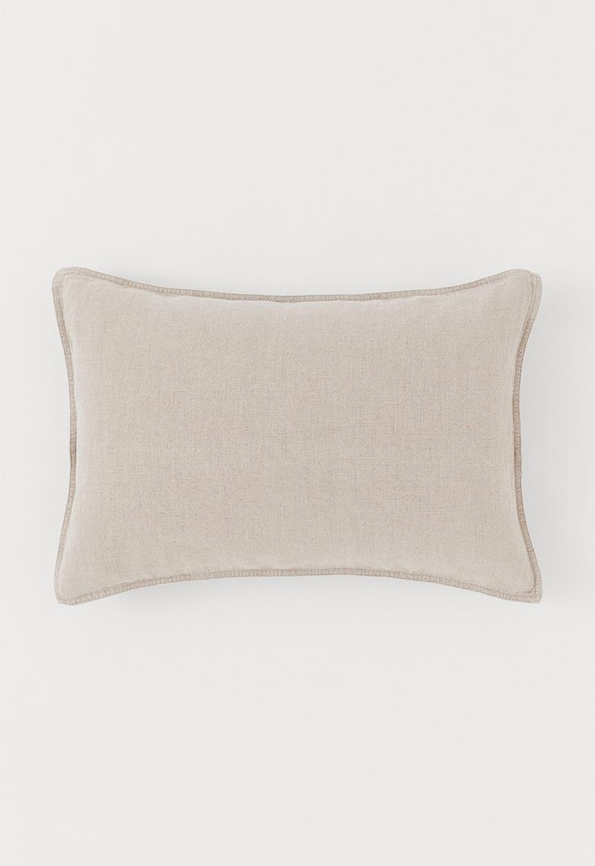 H&M - Washed linen cushion cover - beige