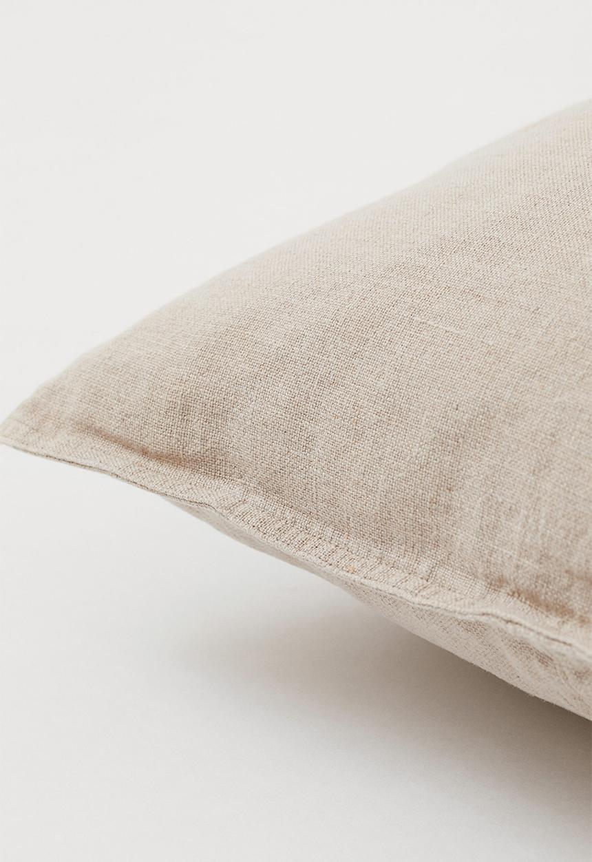 H&M - Washed linen cushion cover - beige
