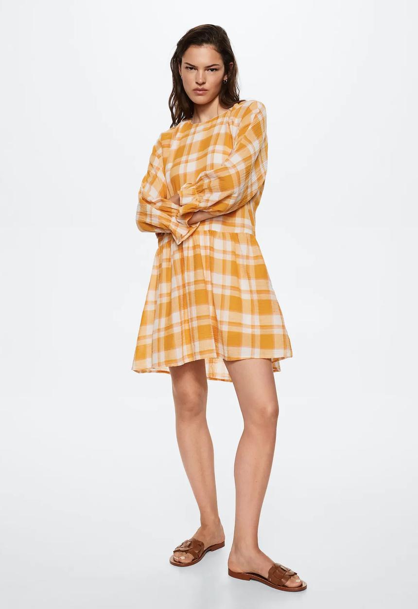 MANGO - Dress bruno-h - medium yellow