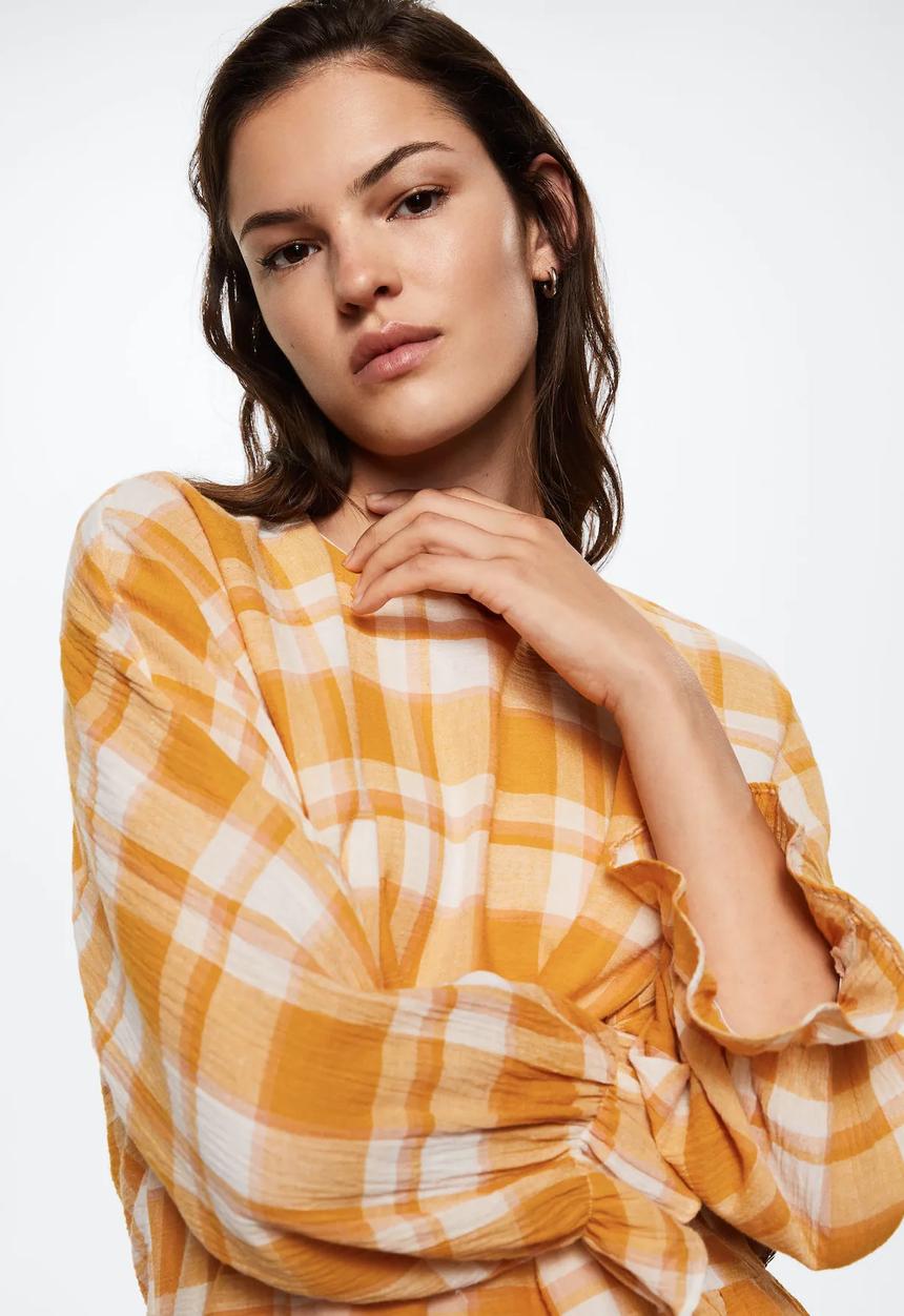 MANGO - Dress bruno-h - medium yellow