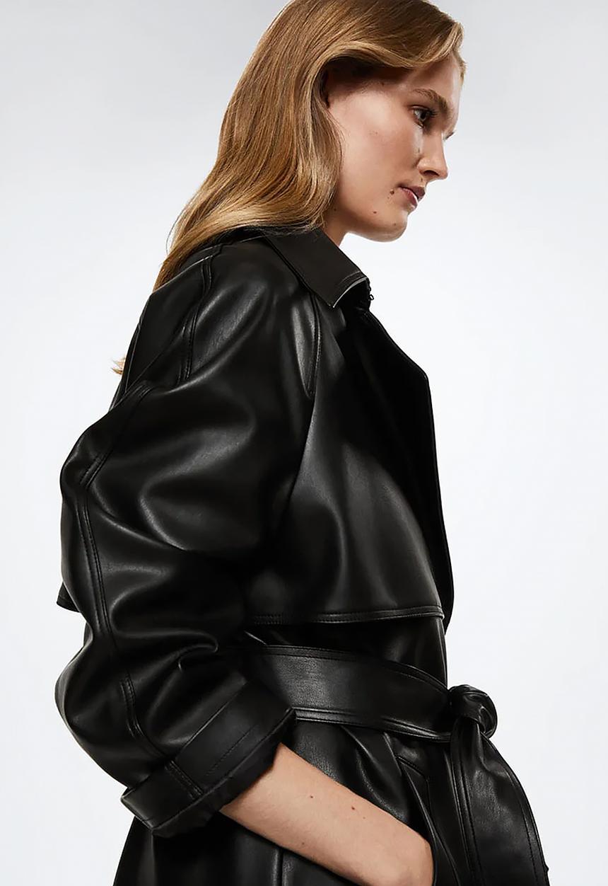 MANGO - Trench coat zoe - black