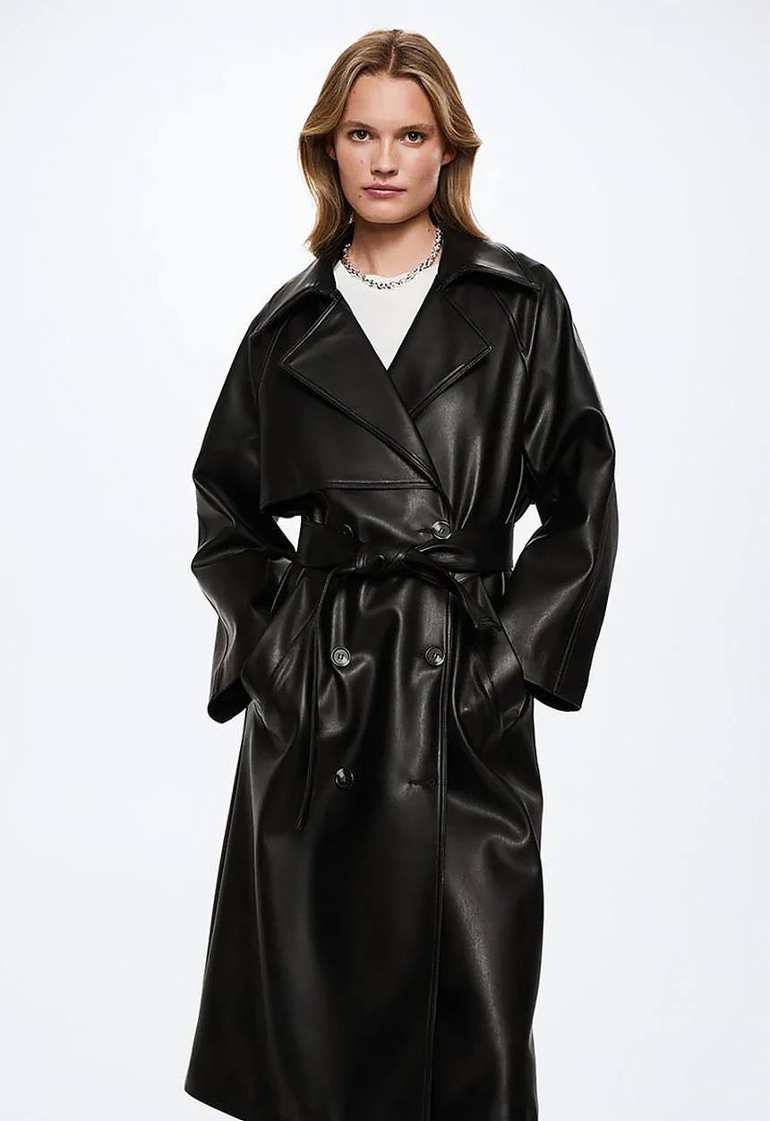 MANGO - Trench coat zoe - black