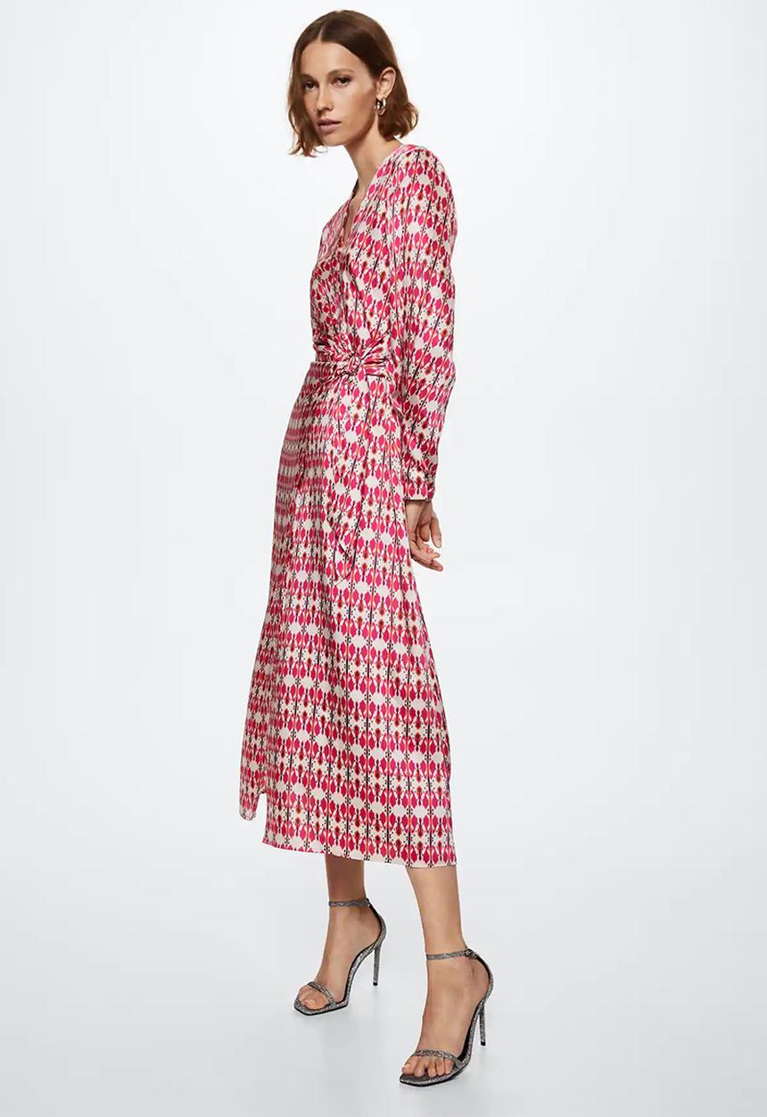 MANGO - Dress silvie - bright pink