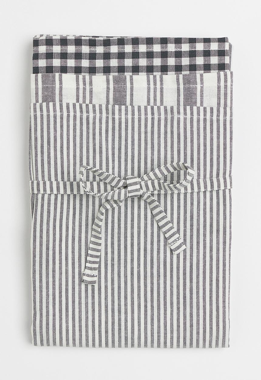 H&M - 3-pack cotton tea towels - grey/multi
