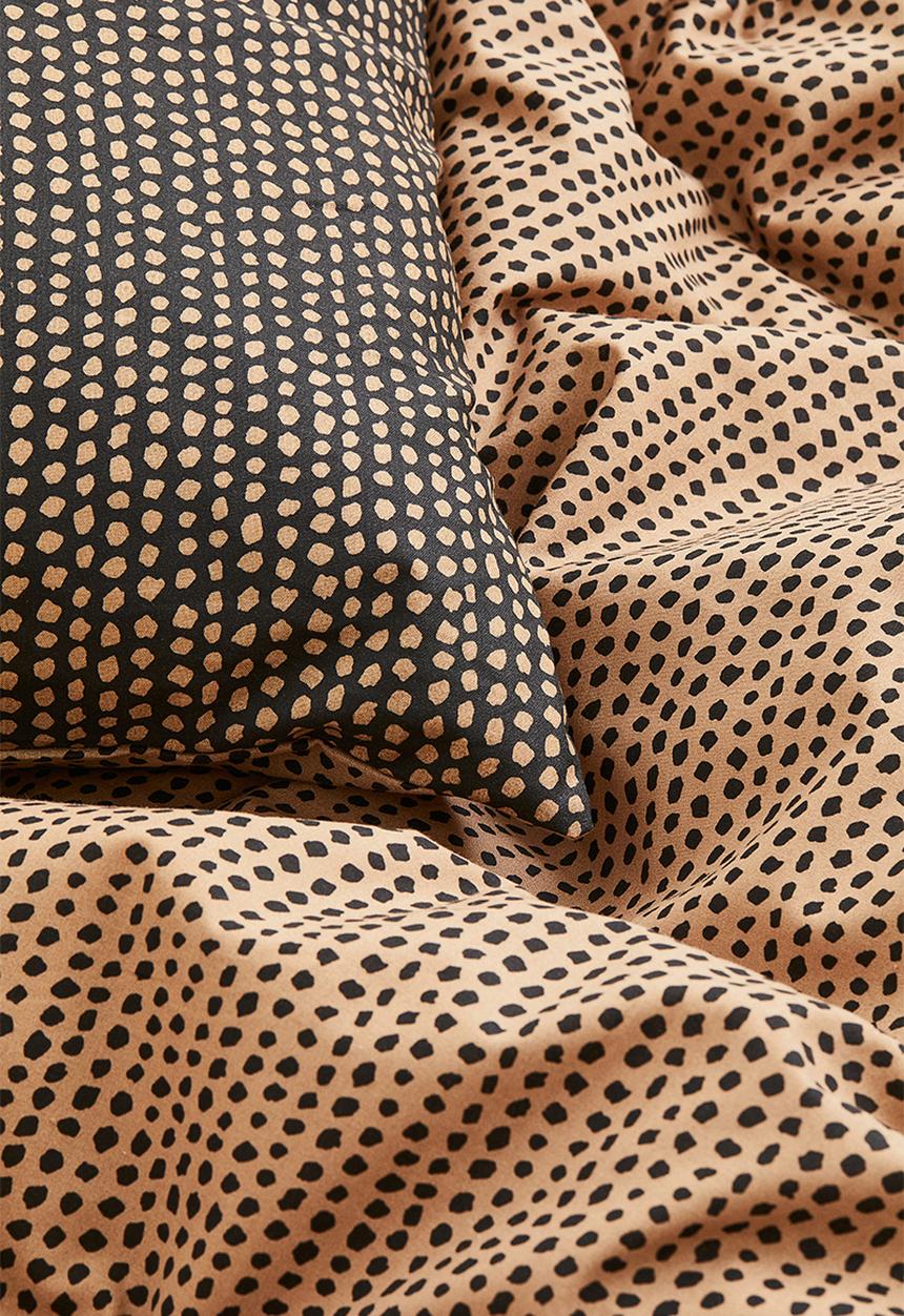 H&M - Patterned single duvet cover set - beige/multi