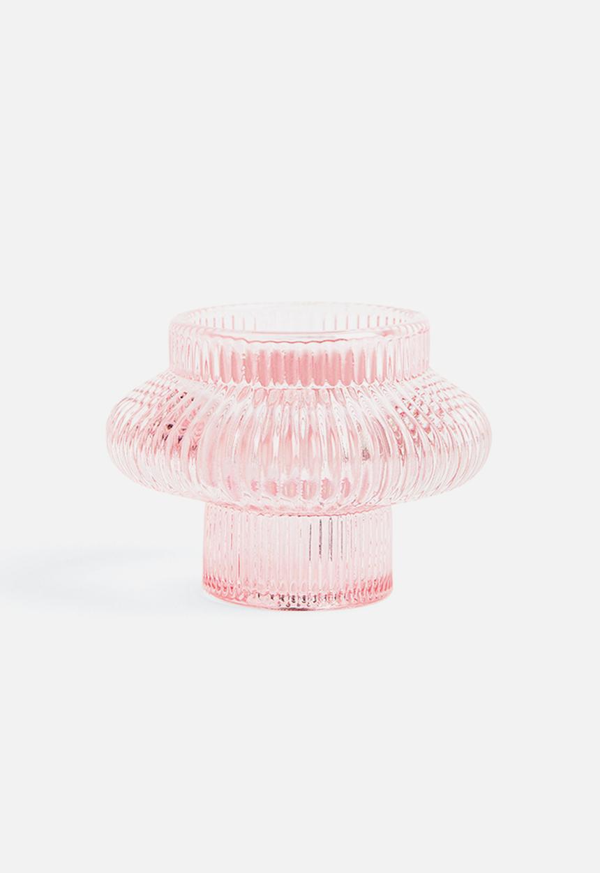 H&M - Glass candle lantern - pink