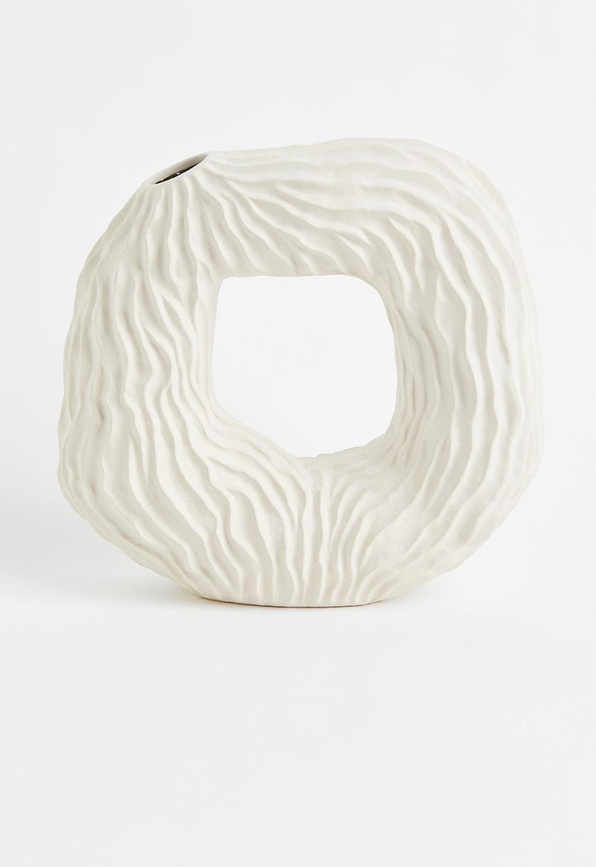 H&M - Large stoneware vase - white