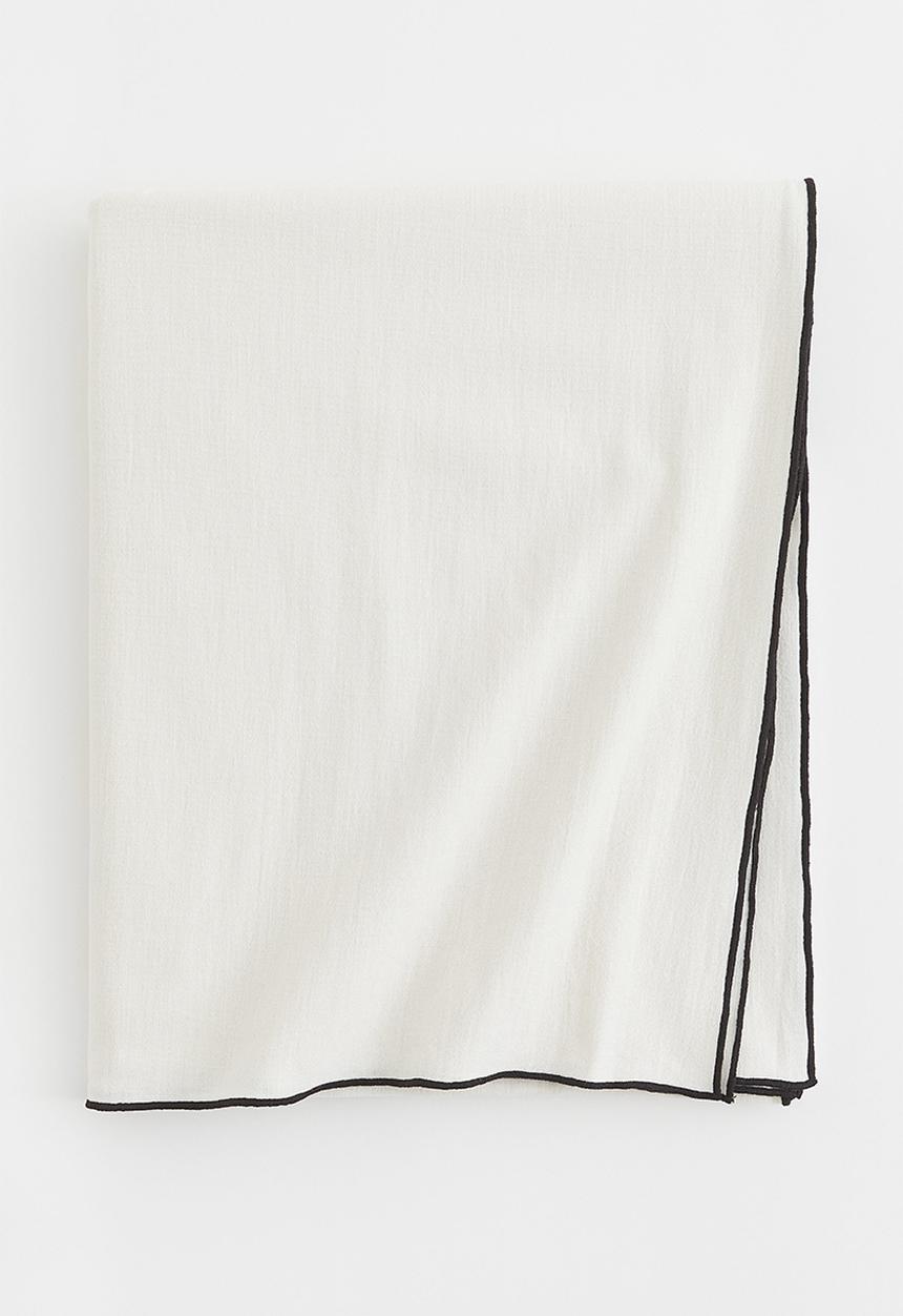 H&M - Linen-blend tablecloth - multi/white