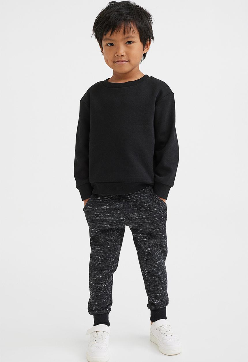 H&M - Cotton-blend joggers - black marl