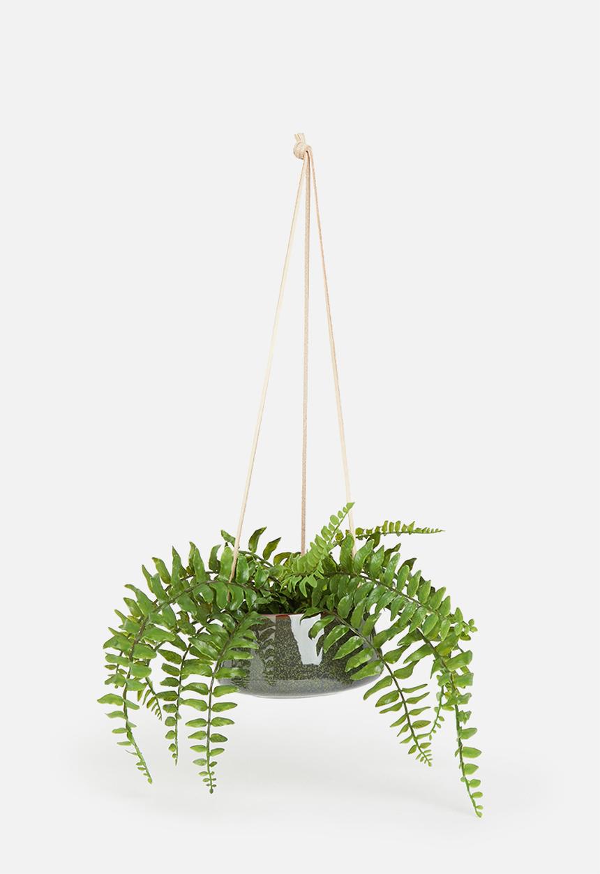 Present Time - Hanging pot unique - green