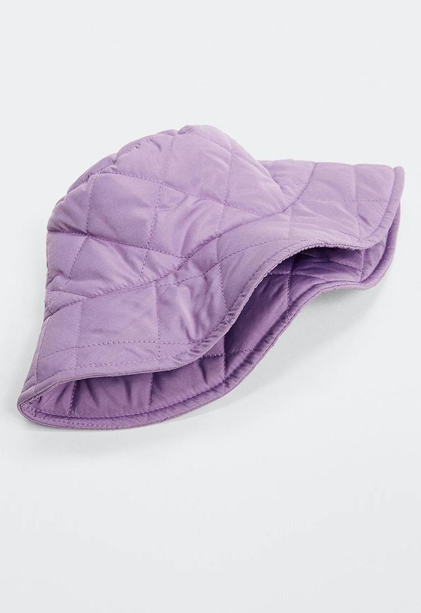 MANGO - Quilted bucket hat - light/pastel purple