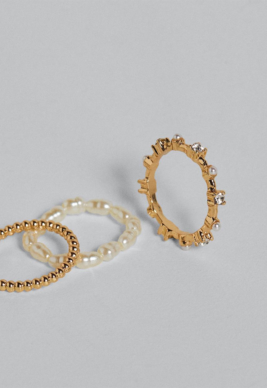 MANGO - Combined rings aida - gold