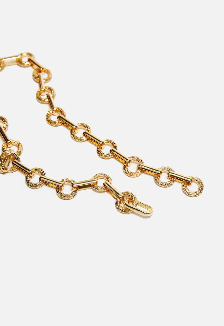 MANGO - Combined chain necklace valentina - gold