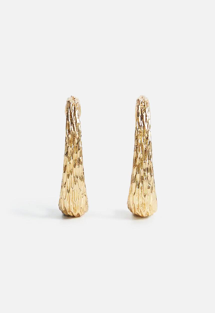 MANGO - Textured earrings virginia - gold
