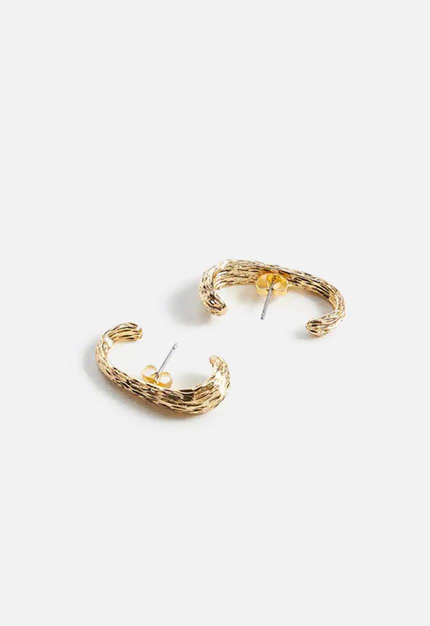 MANGO - Textured earrings virginia - gold