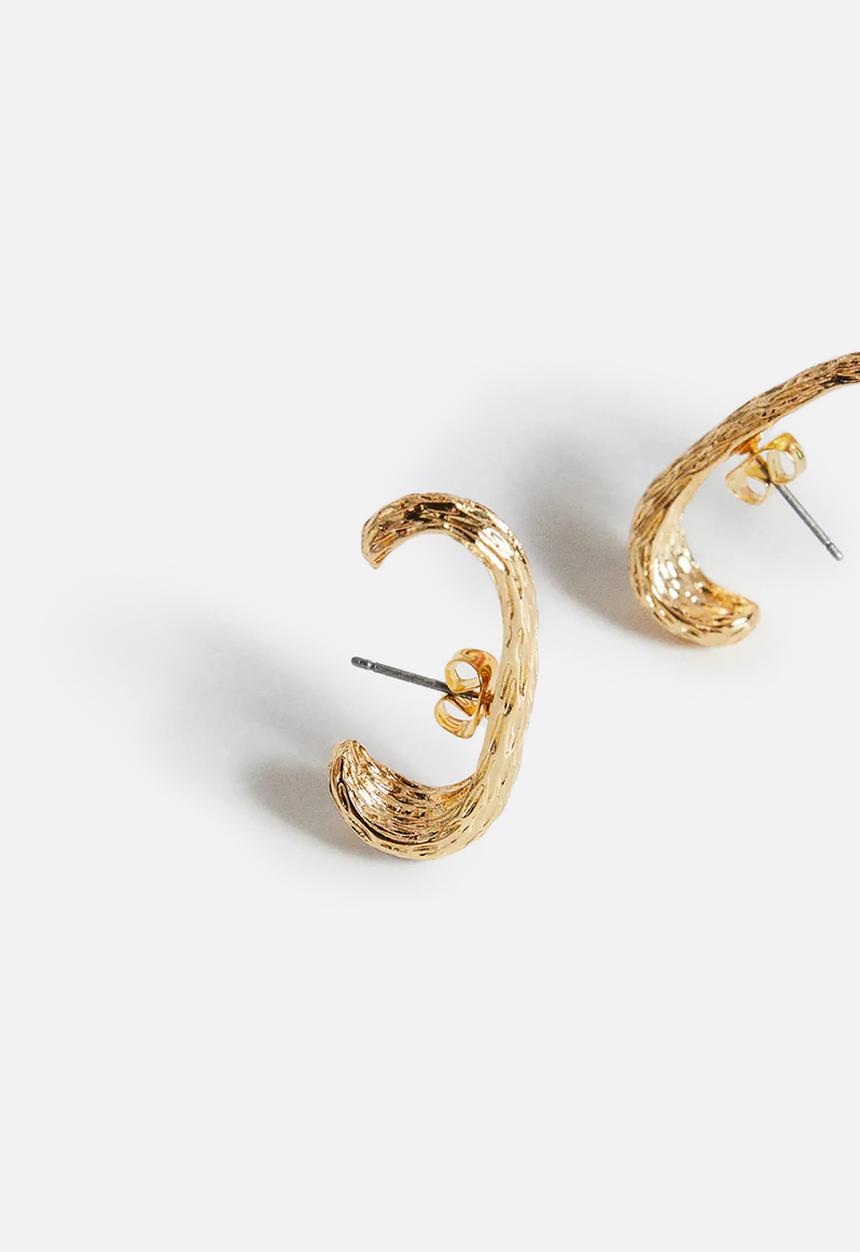 MANGO - Textured earrings virginia - gold