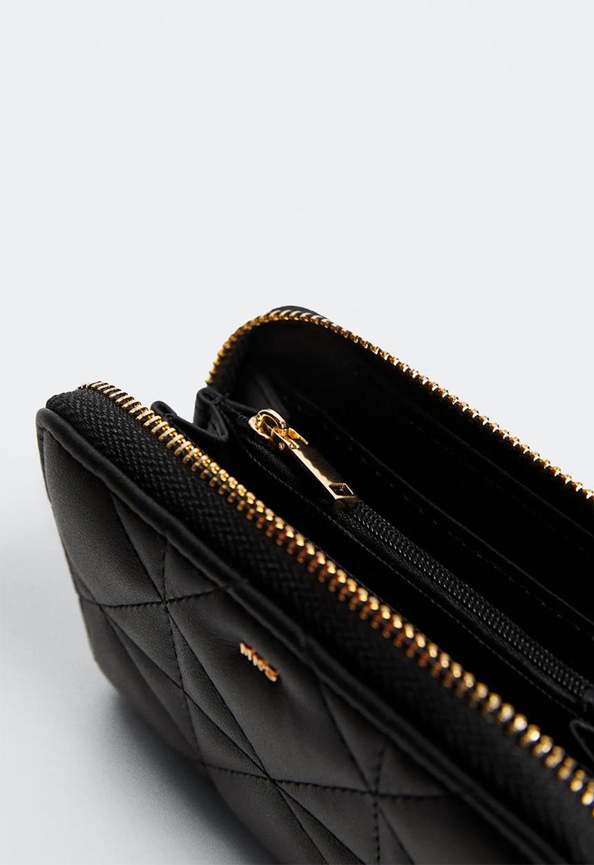 MANGO - Padded logo wallet - black