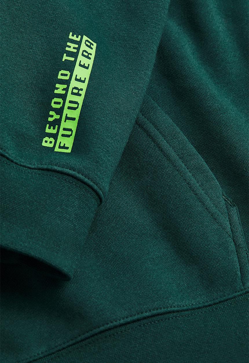H&M - Oversized hoodie - dark green/dwnld
