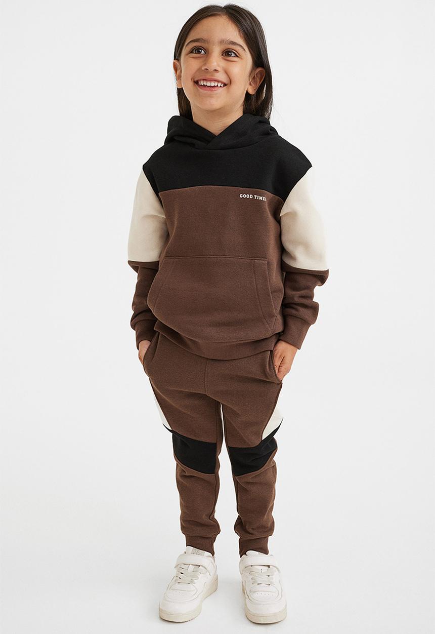 H&M - Joggers - brown/block-coloured