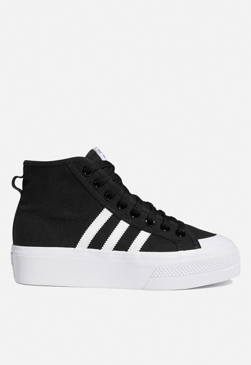 Nizza platform mid w - fy2783 - core black/ftwr white/ftwr white