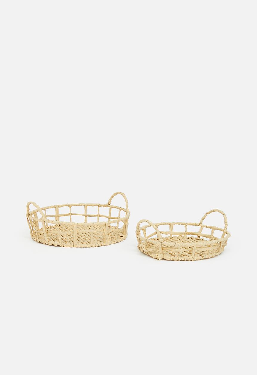 H&S - Griya tray set of 2 - natural