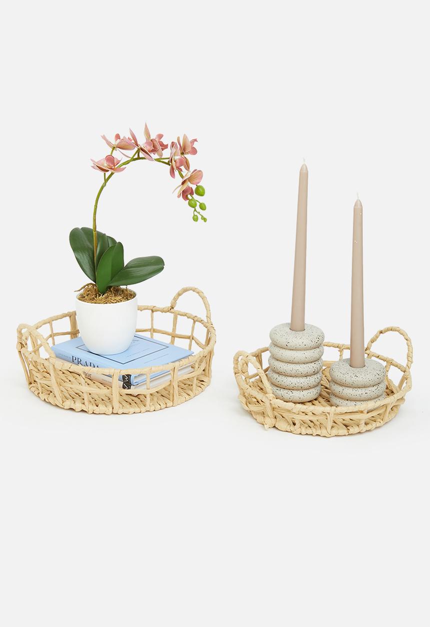 H&S - Griya tray set of 2 - natural
