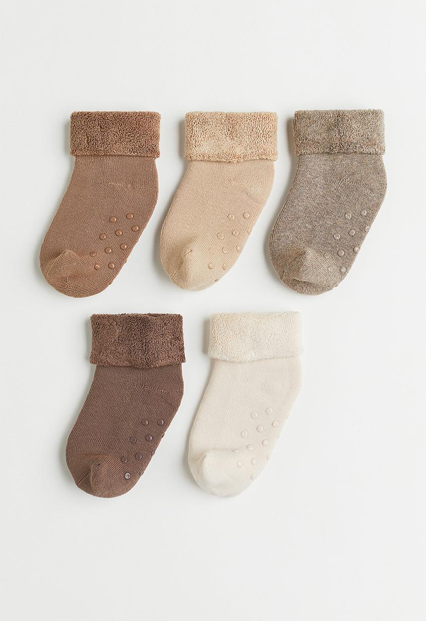 H&M - 5 Pack anti-slip socks - multi