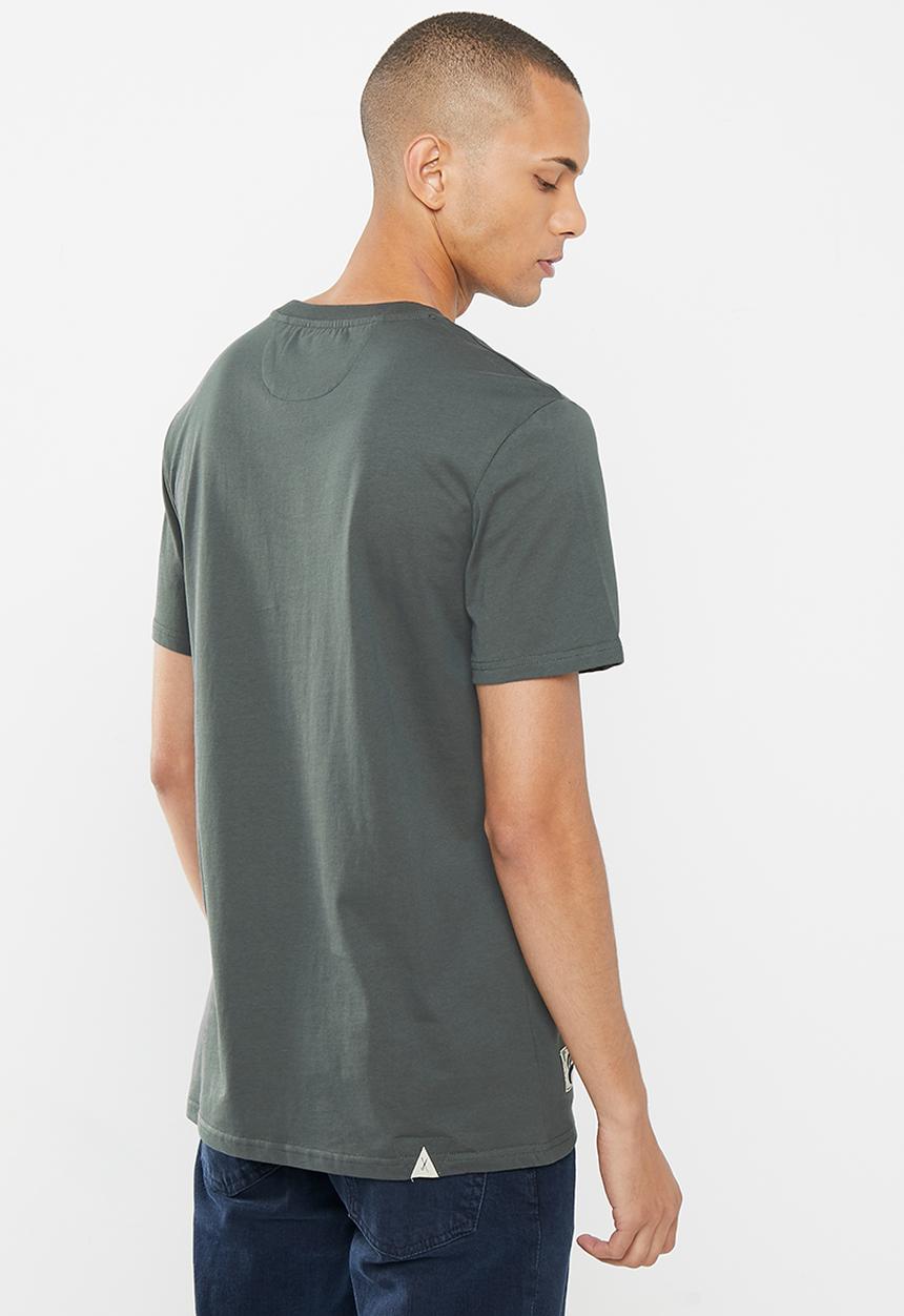 Vertigo - Mens vertigo embroidered crew tee short sleeve - dark shadow