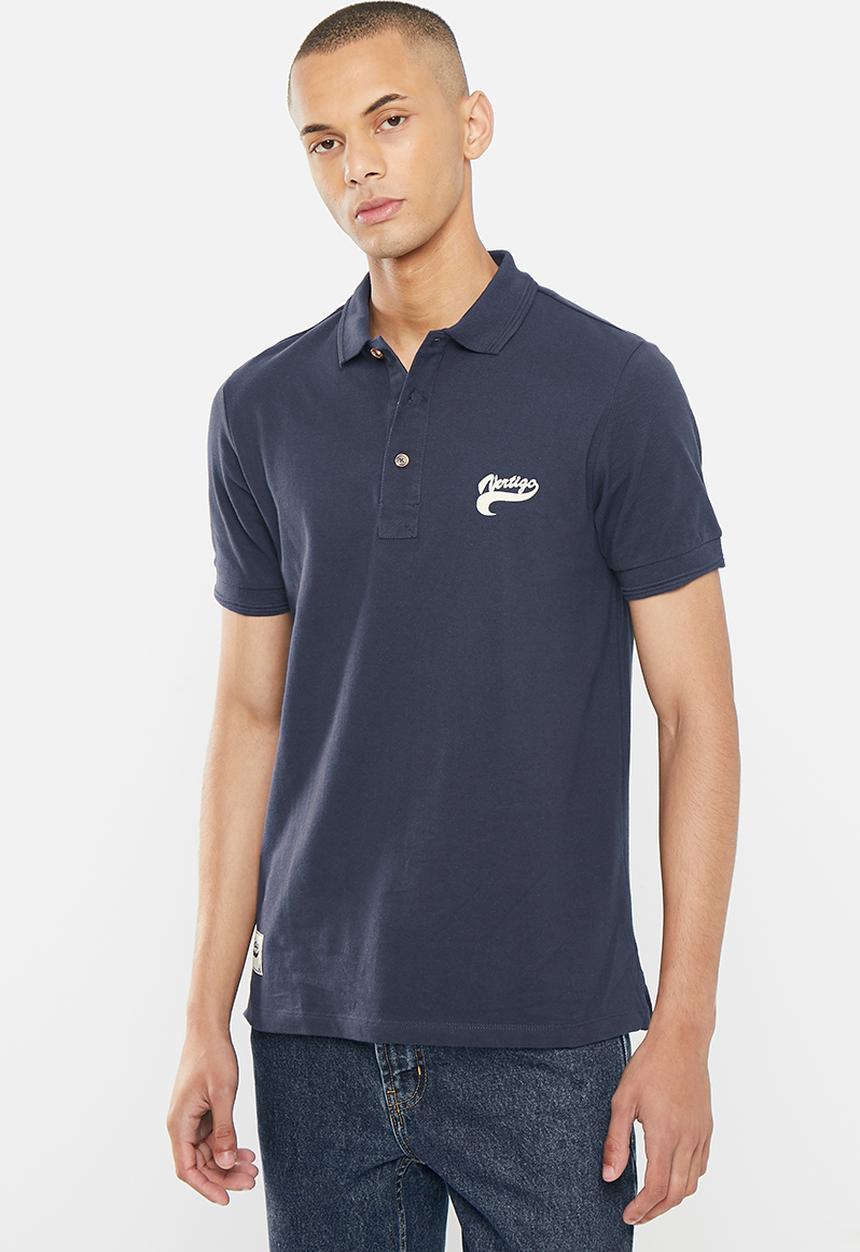 Vertigo - Mens vertigo flock golfer - indigo