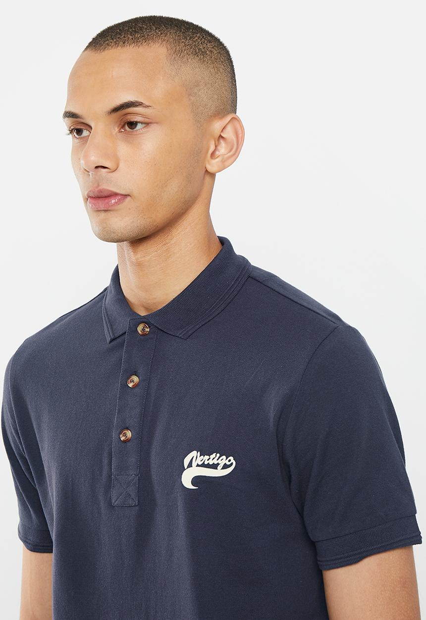 Vertigo - Mens vertigo flock golfer - indigo