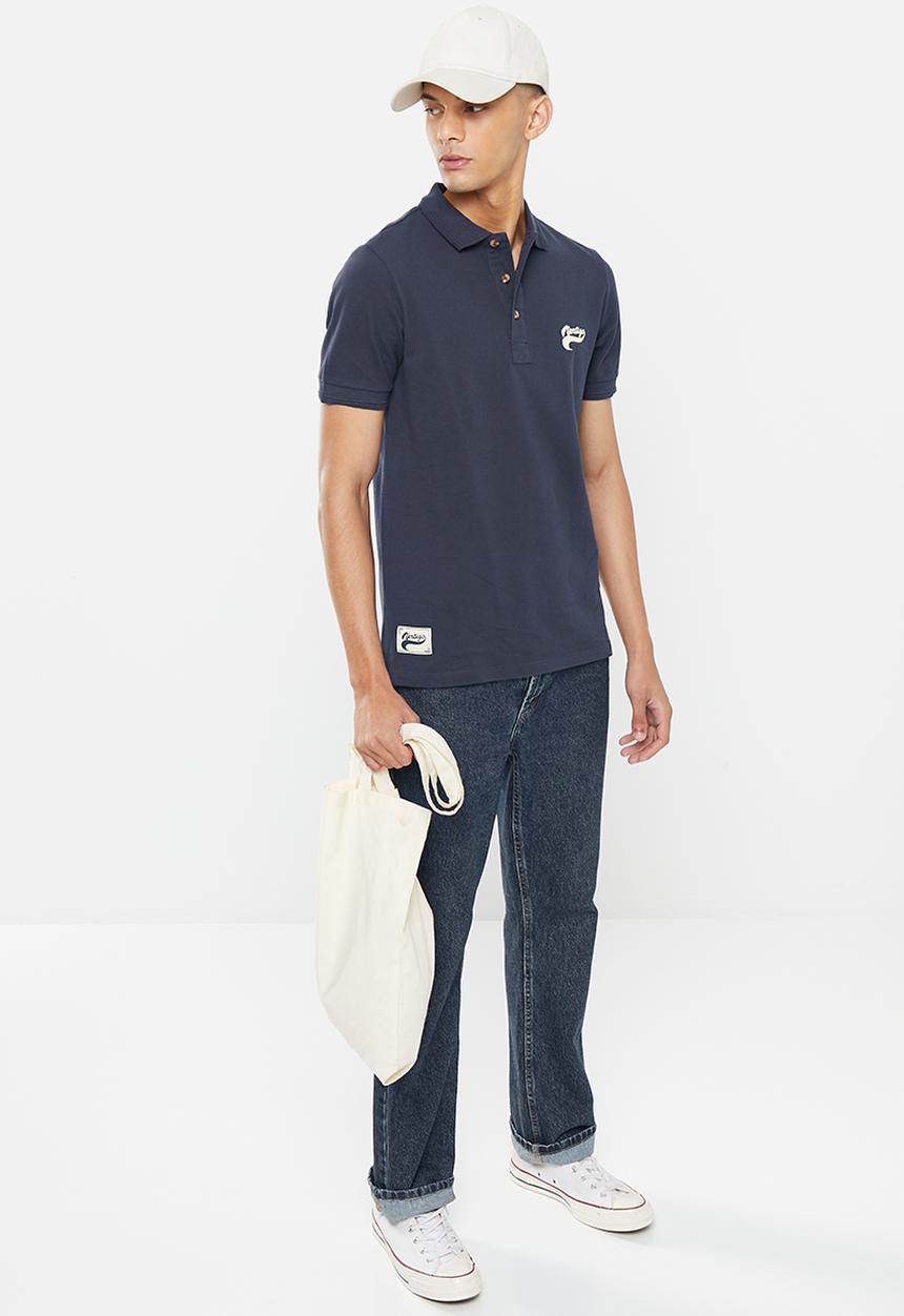 Vertigo - Mens vertigo flock golfer - indigo