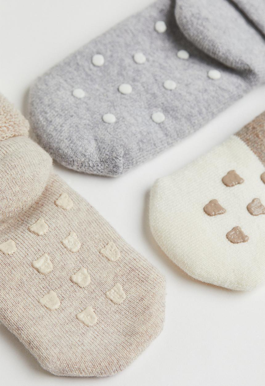 H&M - 3 Pack anti-slip socks - multi
