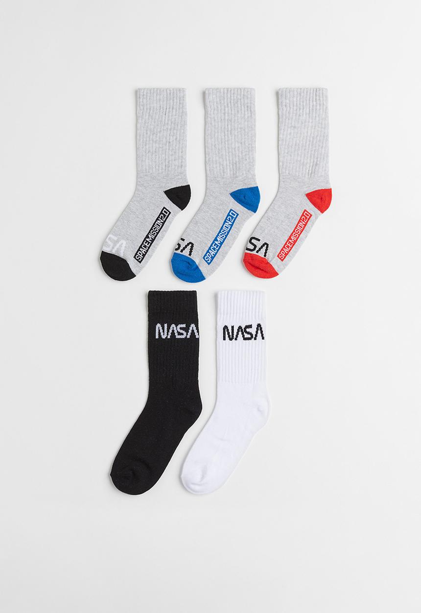 H&M - 5 Pack ribbed socks - multi