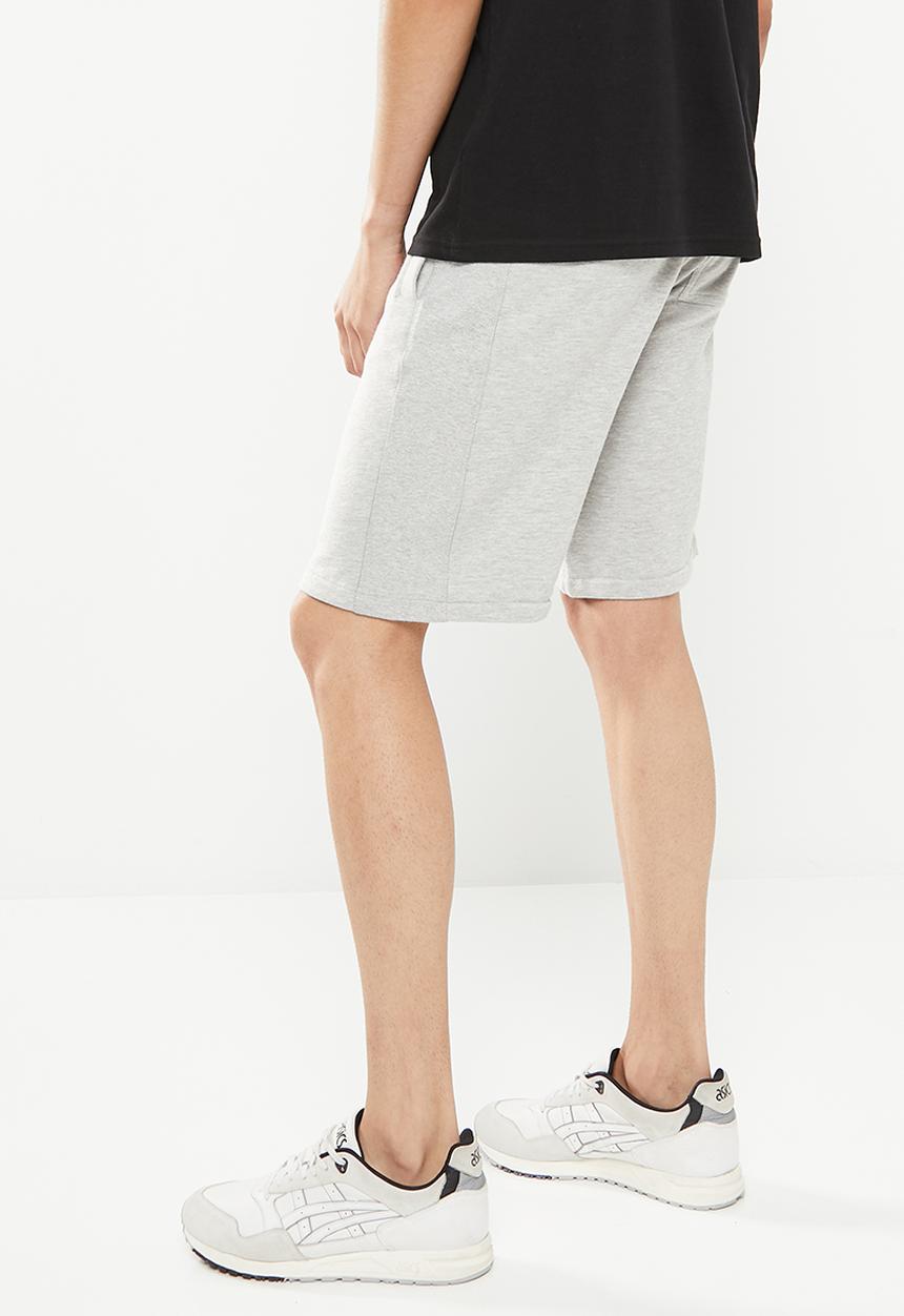 Aca Joe - Mens aca joe small logo shorts - grey melange