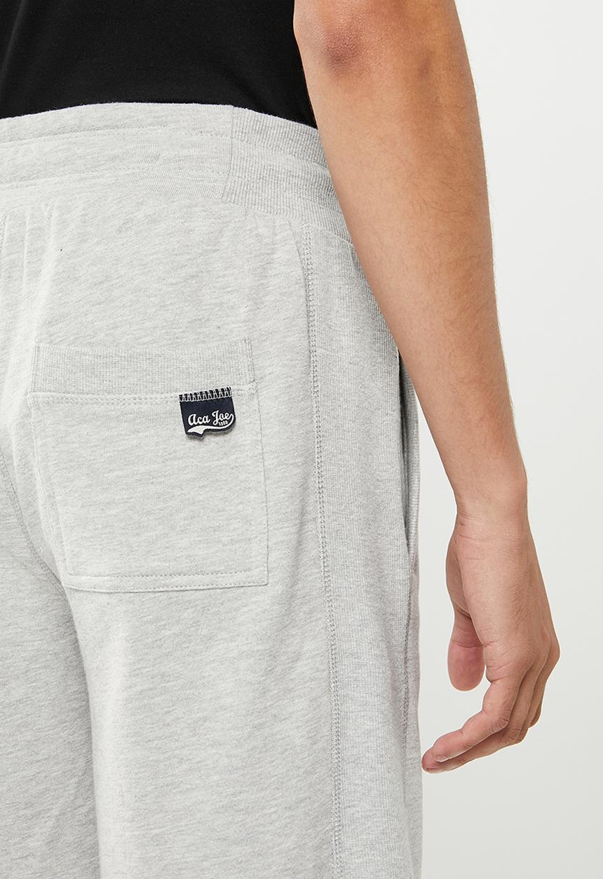 Aca Joe - Mens aca joe small logo shorts - grey melange