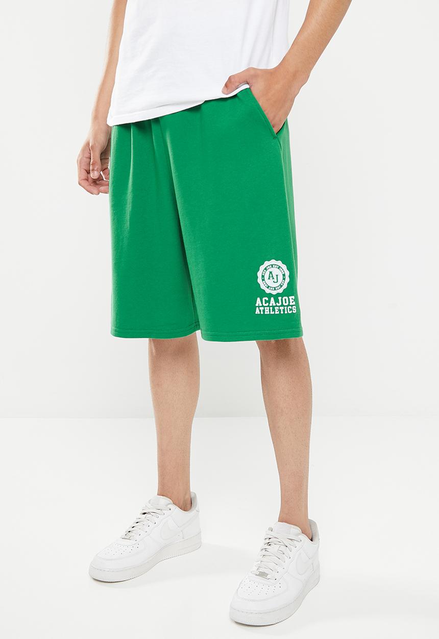 Aca Joe - Mens aca joe side logo fleece short - green