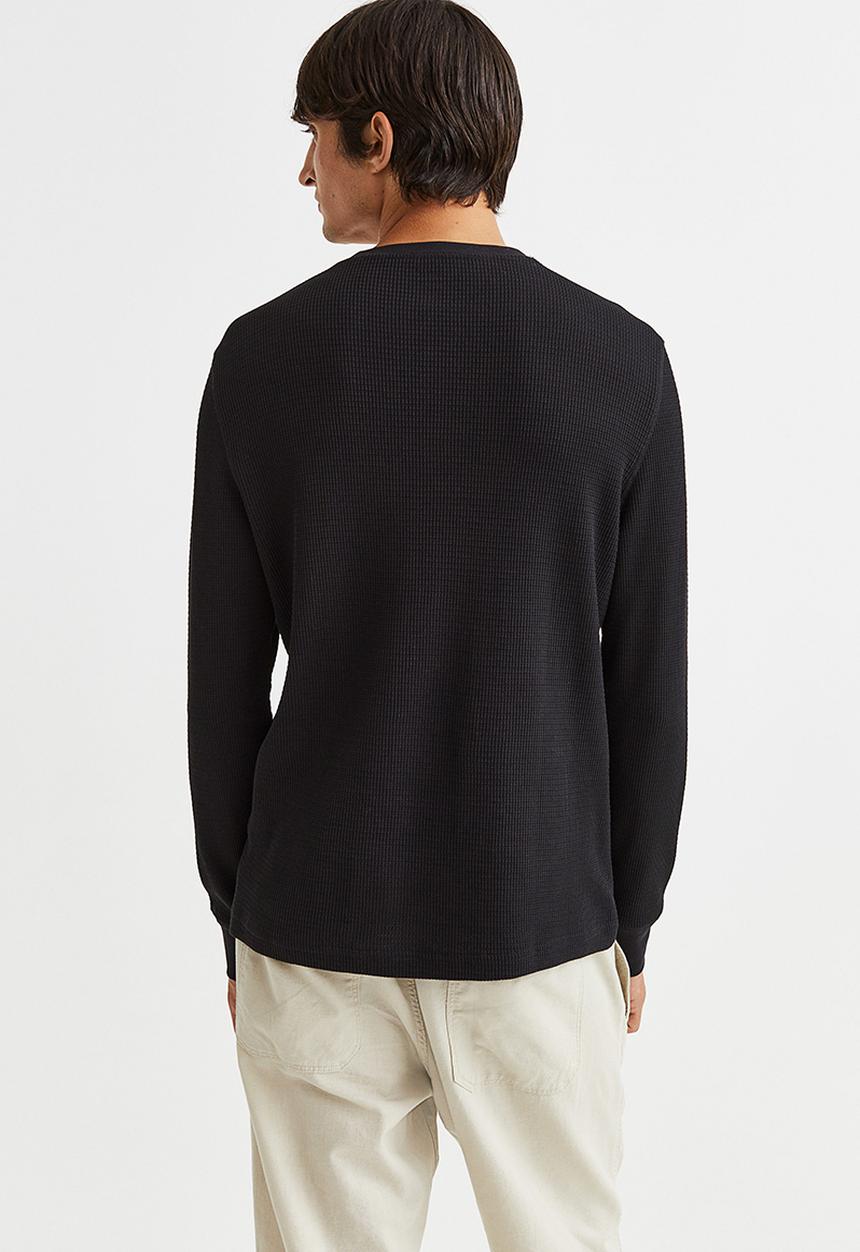H&M - Jersey top slim fit - black