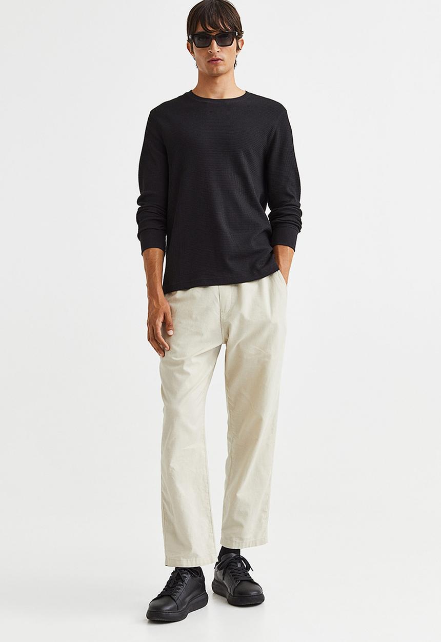 H&M - Jersey top slim fit - black