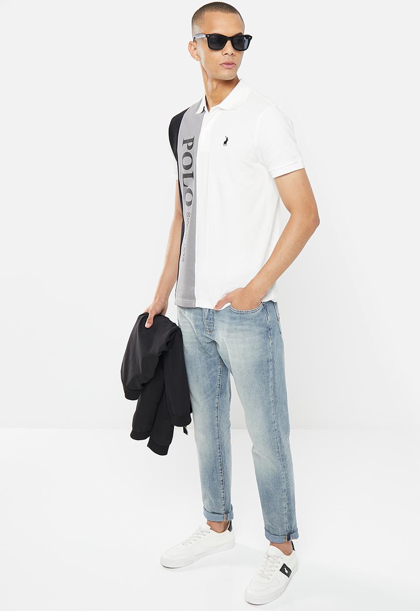 POLO - Men pjc dakar tapered leg denim  - mid wash