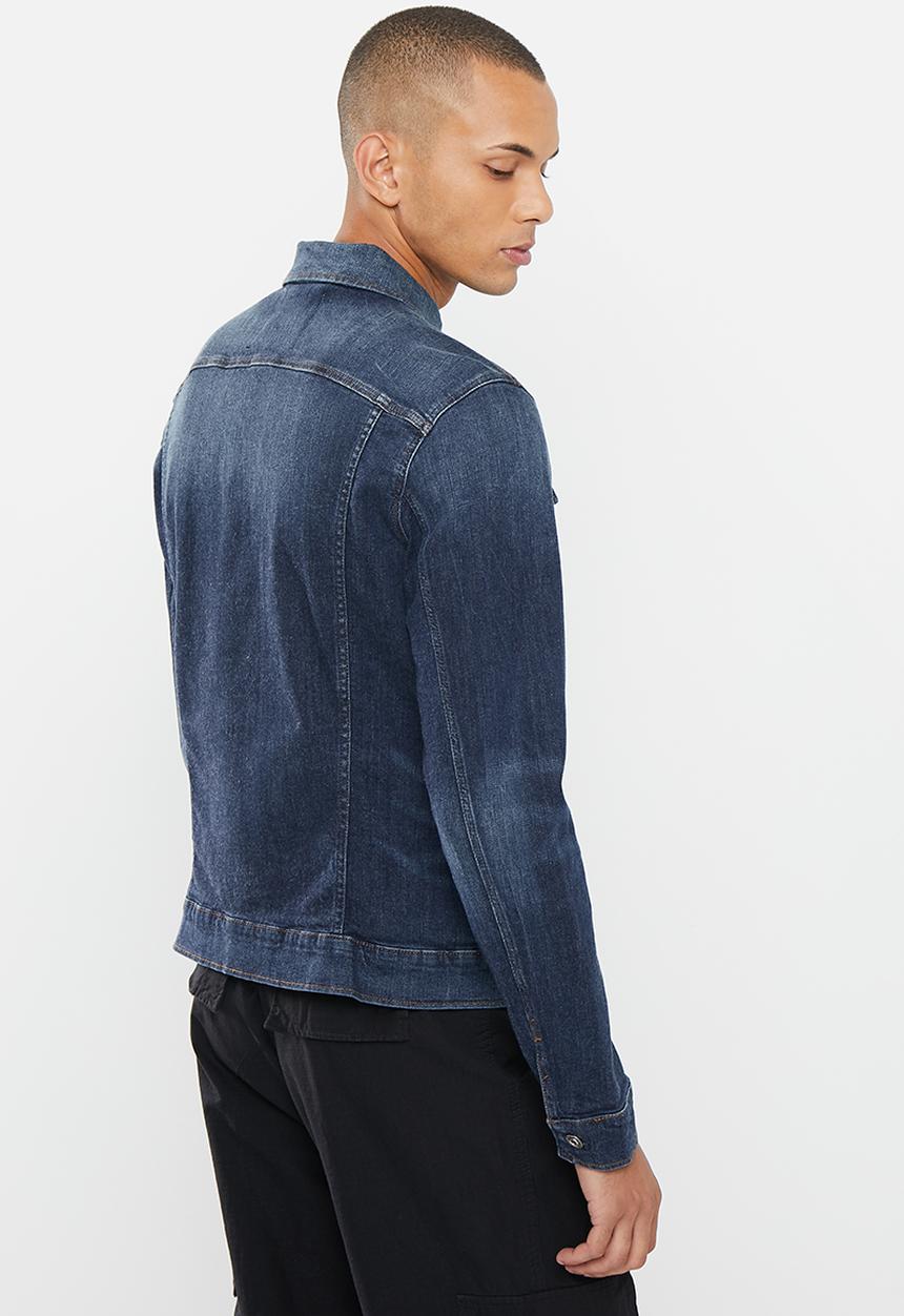 G-STAR - 3301 slim jkt hodra stretch denim - vintage dk aged