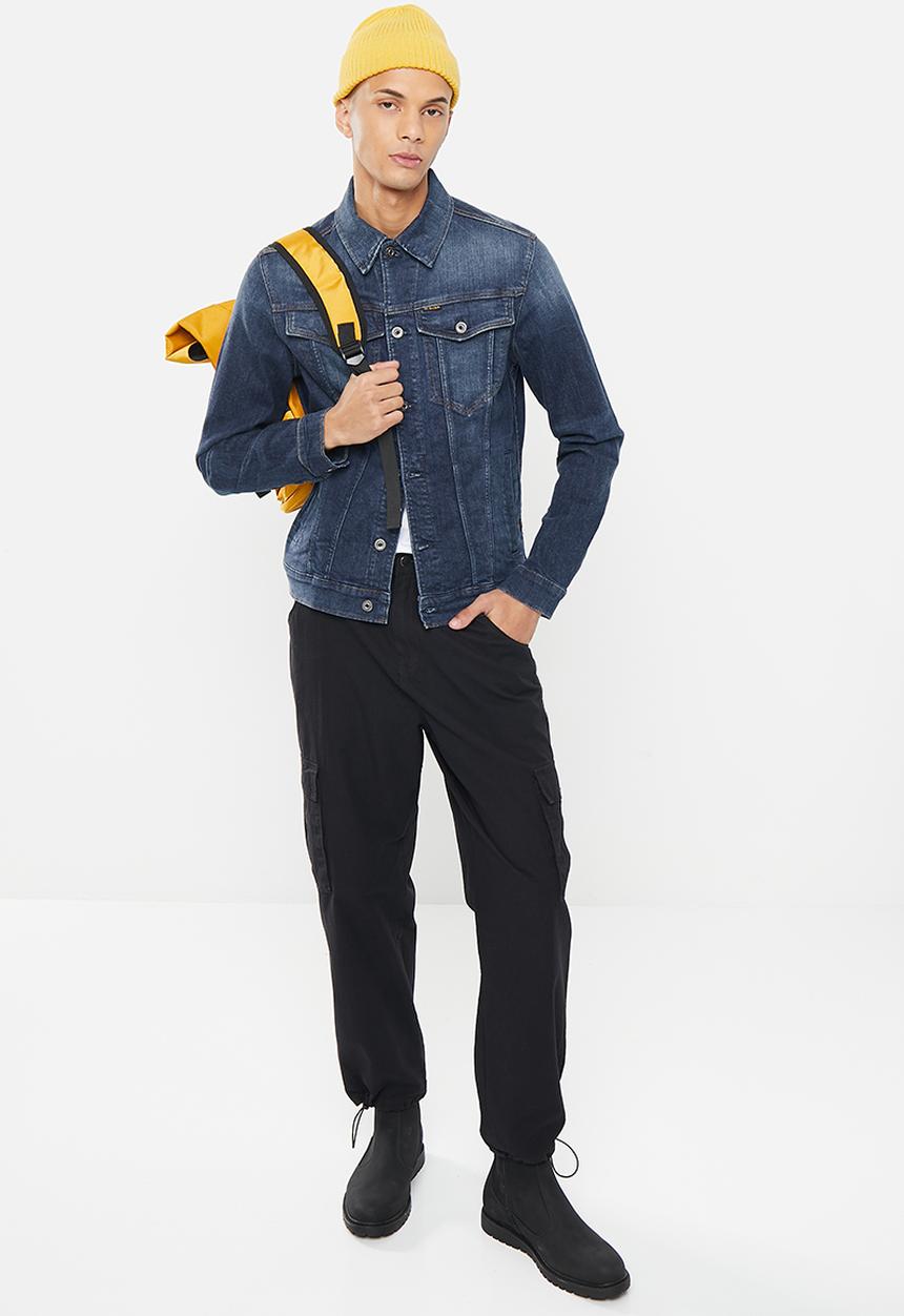 G-STAR - 3301 slim jkt hodra stretch denim - vintage dk aged