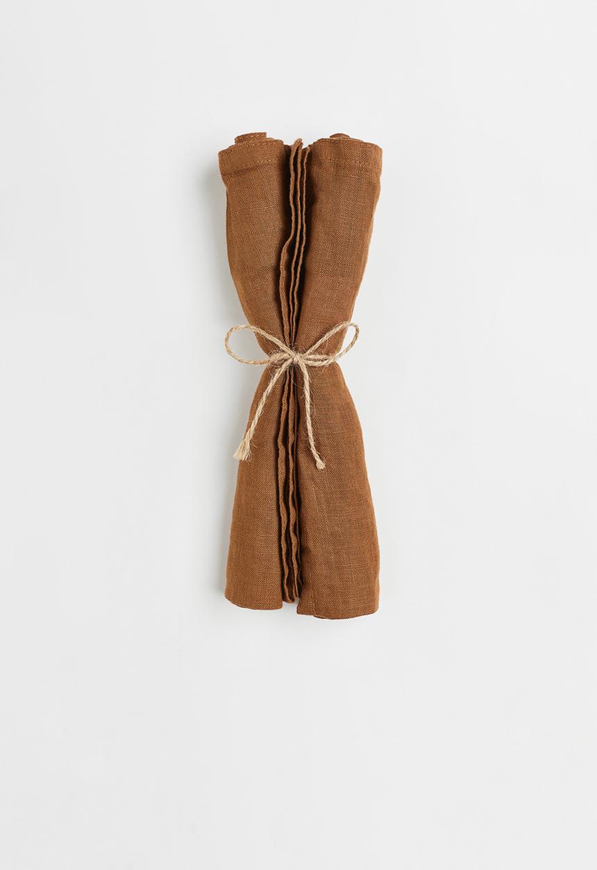 H&M - 2-pack linen napkins - brown