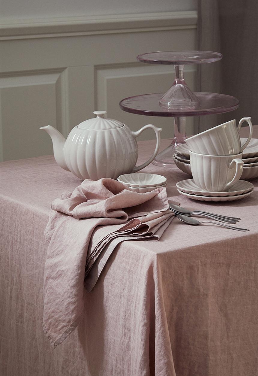 H&M - 2-pack linen napkins - pink/beige