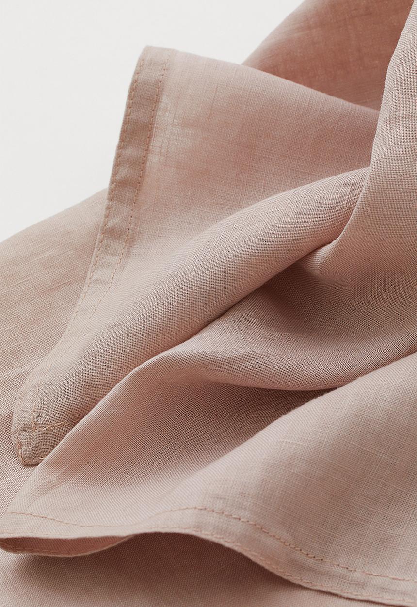 H&M - 2-pack linen napkins - pink/beige
