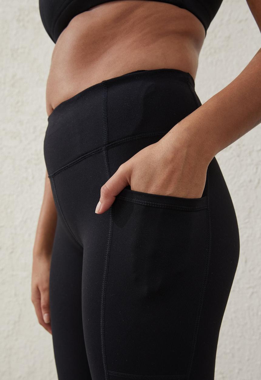Cotton On - Active core pocket 7/8 tight - black